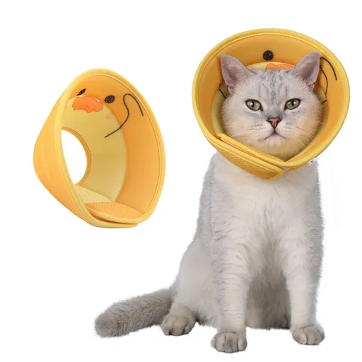 Soft Cat Recovery Collar,Adjustable Cone,Cat Protective Cone Collar After Surgery,for Cats (M)