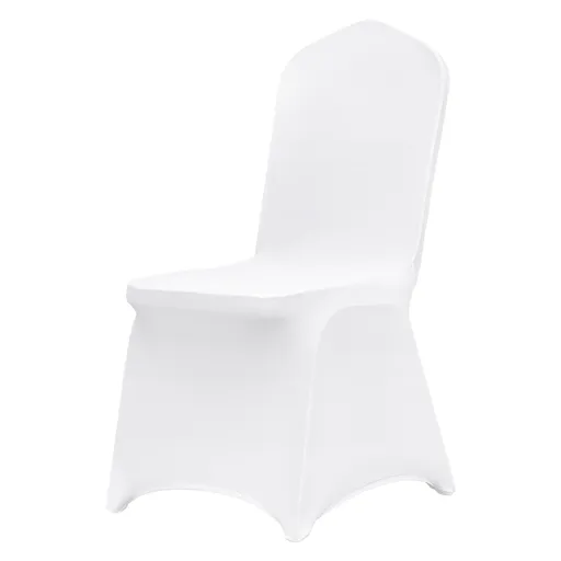 Stretch Spandex Folding Chair Covers, Universal Fitted Chair Cover, Removable Washable Protective Slipcovers, for Wedding, Holiday, Banquet, Party, Celebration, Dining (12PCS White)