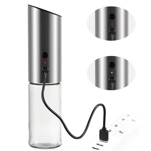Stainless Steel Electric Spice Grinder with Large Capacity & One-Handed Operation - Must-Have Kitchen Essential for Pepper