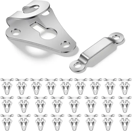 25 Set Hook and Eye Sewing Closures for Clothing, Metal Pant Hooks for Waist, Replacement Hook and Eye Closure, Sewing Belt Hooks for Pants, Waist, Bra, Jeans, Trouser Skirt, Dress, DIY Craft