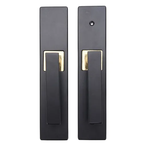 Keyed Entry Door Lever High Security Aluminum Alloy Heavy Duty Quiet Black Door Lever with Lock and Key for Bathroom Bedroom