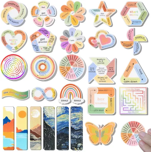 102 Piece Sensory Fidget Stickers 2 Tactile Textures