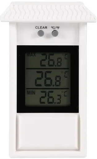 Indoor and outdoor thermometer - Thermometer - Hygrometer - Weather station - Digital thermometer - Weatherproof for indoor and outdoor use - Wit