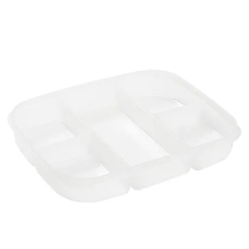 Food Storage , Divided Veggie Tray with Lid Vegetable Storage Square Relish Serving Platter with 5/6 Compartment Snack Container A