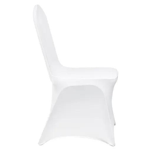 Stretch Spandex Folding Chair Covers, Universal Fitted Chair Cover, Removable Washable Protective Slipcovers, for Wedding, Holiday, Banquet, Party, Celebration, Dining (100PCS White)