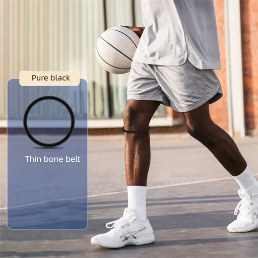 5 Pairs Black Patellar Tendon Silicone Stabilizer Knee Straps for Running and Basketball, Breathable Elastic Support Bands for Local Active Individuals