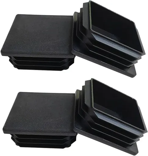 4 Pack 2'' Inch End Cap Square Tubing Black Plastic Plug,Tubing Post End Cap Suitable for Square TubeSquare Plastic Plug, Tubing Post End Cap