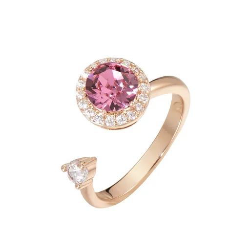 2pcs Ring Birthstone Ring Women's Thumb Ring Crystal Element Crystal Open Ring Personalized Fashion Matching