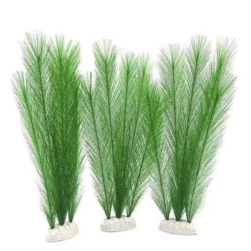 Aquarium Decorations 3Pcs Fish Tank Artificial Green Water Plants Made of Silk Fabrics Plastic will enjoy the environment