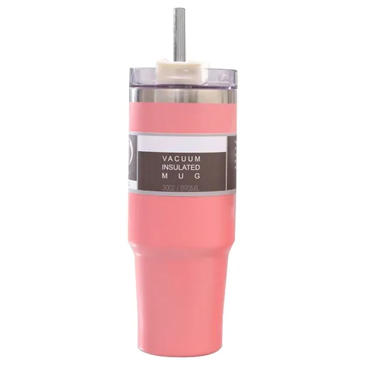 Thermal Cup 304 Stainless Steel Cup With Straw for Home