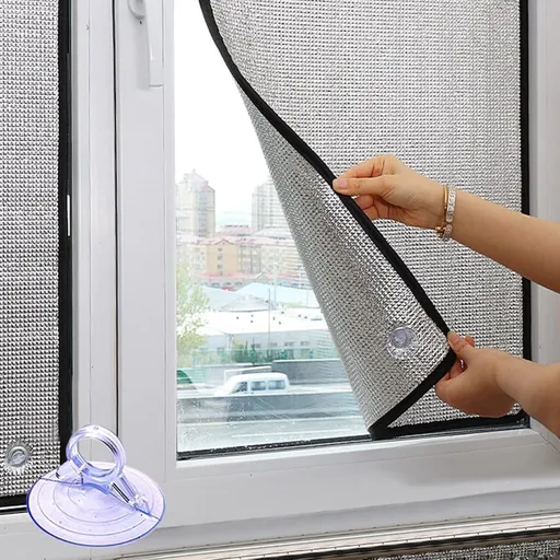 Self-adhesive sun protection film for thermal insulation UV and privacy protection, compatible with balcony windows and conservatories, 60x100cm, Black