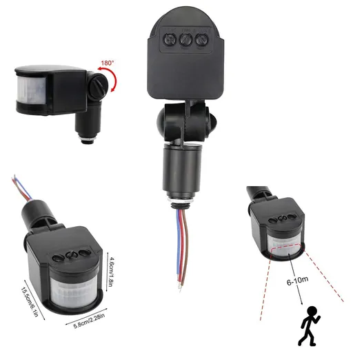 Outdoor PIR DC 12V Automatic Infrared PIR Motion Sensor Switch