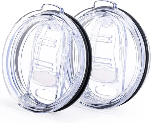 2 Pack 20 oz Tumbler Lids,Replacement Spill Proof Splash Resistant Slider Mug Toppe for Yeti Ramble and More Coffee Mugs,Straw Friendly