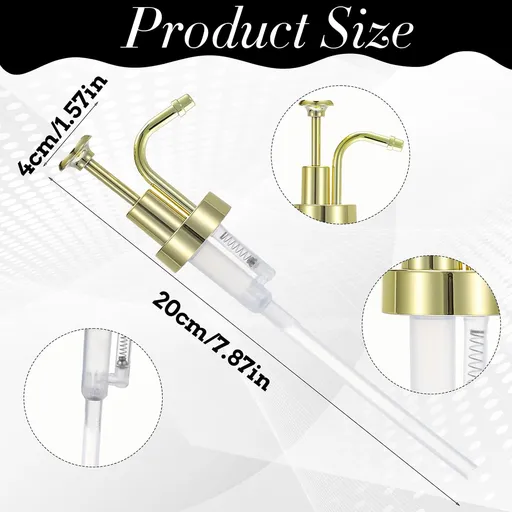 Soap and Lotion Dispenser Pump Replacement Gold Gloss Smooth Action 1.3 in Thread Rust Proof Leak Proof