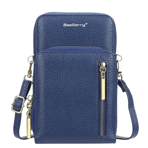 Shoulder bag mobile phone bag with shoulder strap for mobile phone blue A blue A