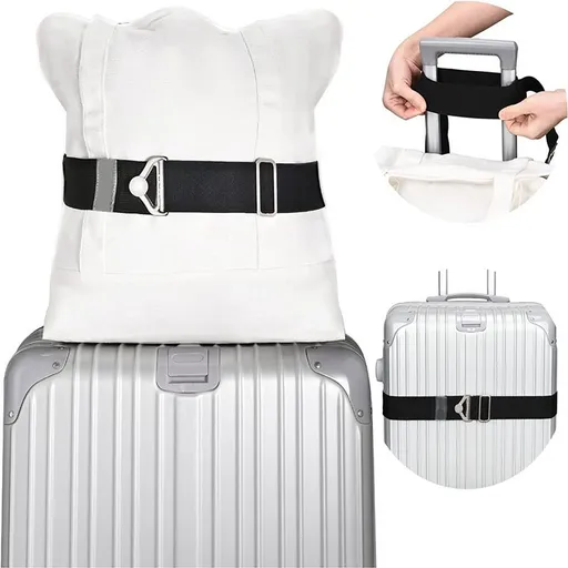 2pcs 2-in-1 Travel Belt for Luggage Straps Add a Bag Bungees Suitcase Luggage Strap Over Handle Suitcases Belt for Carry On Bag Adjustable Backpack Attachment Airport Travel Accessorie