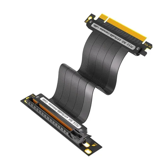 4.0 16X Extension Cable, 64GBS High Speed GPU Riser Cable for GPU Extension Card, Length 30cm(90 Degree )