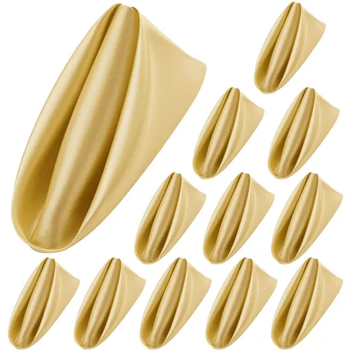 10pcs Satin Napkins Soft Dinner Napkins Square Table Napkins 12 x 12 Inches for Restaurant Weddings Party Dinner Decoration