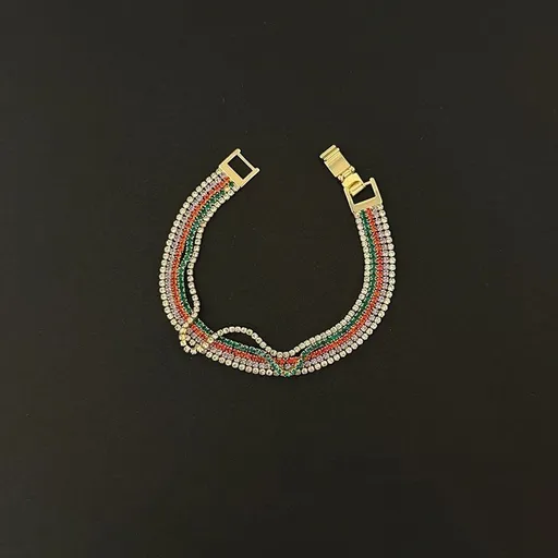 Bracelet 1621 Vintage Dopamine Style | Christmas Iridescent Party Gift | Shimmering Iridescent Vintage Bracelet Occasion Jewelry