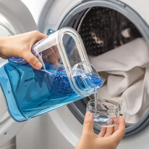 Laundry Detergent Dispenser | 43 oz Large Capacity Plastic Bottle for Liquid Soap & Powder | Clear Container with Sealing Lid for Laundry Room Organization | 1-Pack