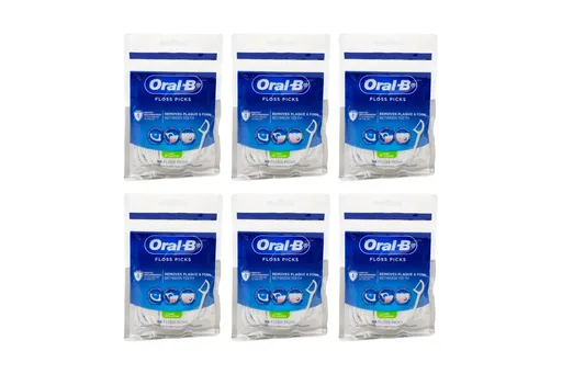 6x Oral B Floss Picks Mint Flavour 30pk