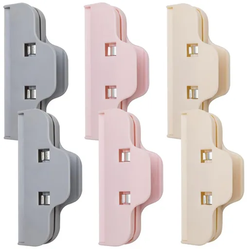 6pcs - Reliable Bag Clips- Versatile Bag Clips for Chips- Easy to Use Food Clips- Durable Chip Sealer- Reusable Chip Bag Clip