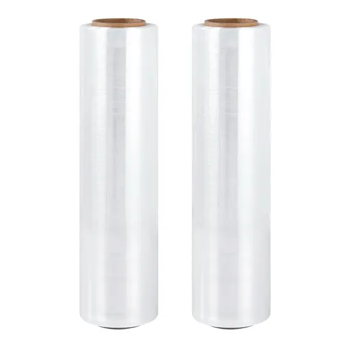 500mm x 400m Stretch Film Pallet Shrink Wrap 2 Rolls Package Use Plastic Clear