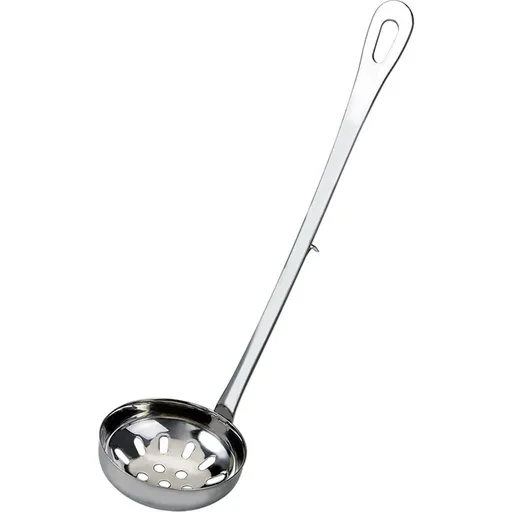 Stainless Steel Finish Olive Spoon, Long Handle Stainless Steel Serving Spoon with Hook Hot Pot (9.25" L)