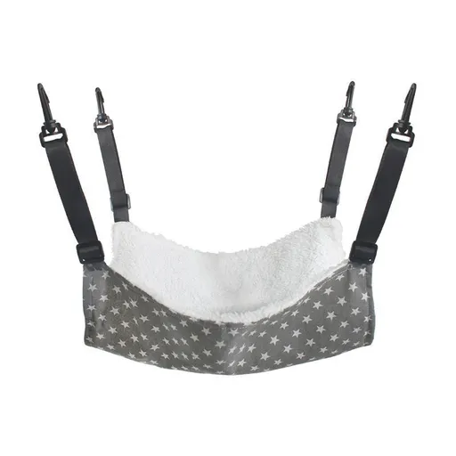 35x35cm Gray Star Adjustable Cat Hammock | Halloween Snug Thick Gift | Medium Gray Star Fleece Cat Hammock for Autumn & Winter