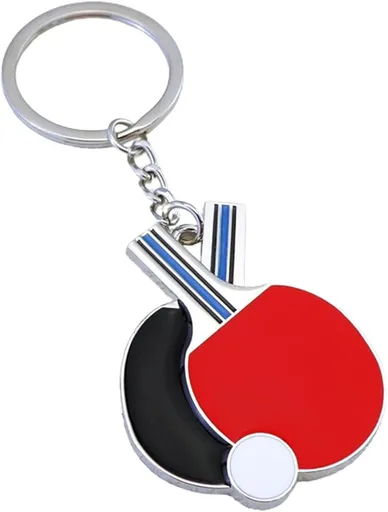 Table Tennis Racket Keychain - Sports Keychain Table Tennis Racket Bag Ornament | Table Tennis Key Holder Keychain