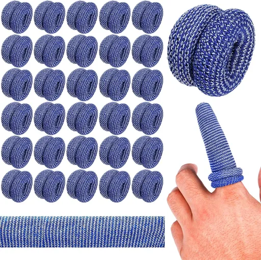 Finger Bandage Finger Roll Tubular Bandage 30 Pieces Breathable Finger Cots Wounds Care Dressings Elastic Thumb Bandages for Finger Sprains First Aid Scald Protection Gardening Work
