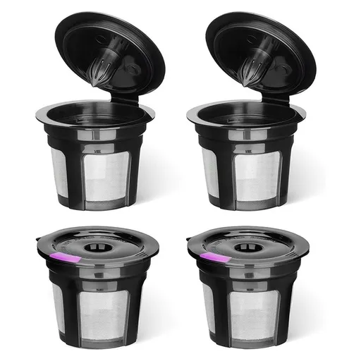 Reusable K Cups for K Mini, K Elite, K Classic, K Compact, K Latte, K Select and All 2.0 & 1.0 Coffee Makers 4PCS