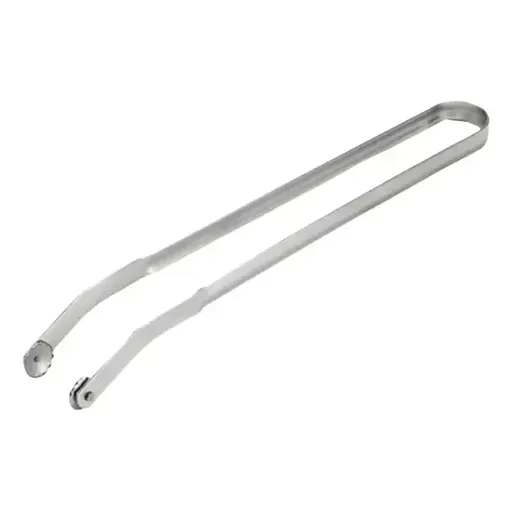 Stainless Steel BBQ Sausage Turning Tongs with Long Stable Gripping Handle for Grilling Meat, Vegetables and Outdoor Cooking, Silver, 38 cm