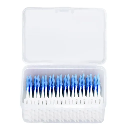 Interdental Brush Disposable Soft Dental Cleaning Floss Toothpicks for Oral Care Adults Children 160pcs Blue