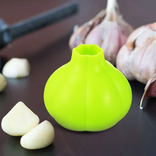 Garlic Peeling Tool Silicone Green for Quick and Practical Kitchen Use