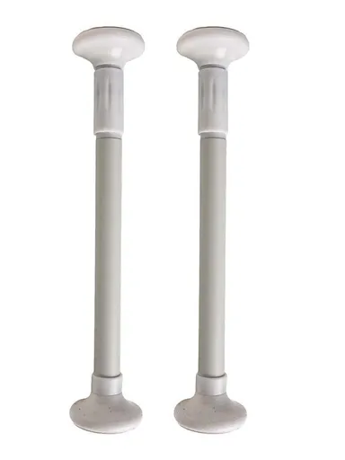 2Pcs Kitchen Sink Brackets Stainless Steel Adjustable Kitchen Sink Bracket Bottom installation Support Legs Kitchen Fixtures (50-80cm Silvery) 35-50cm White