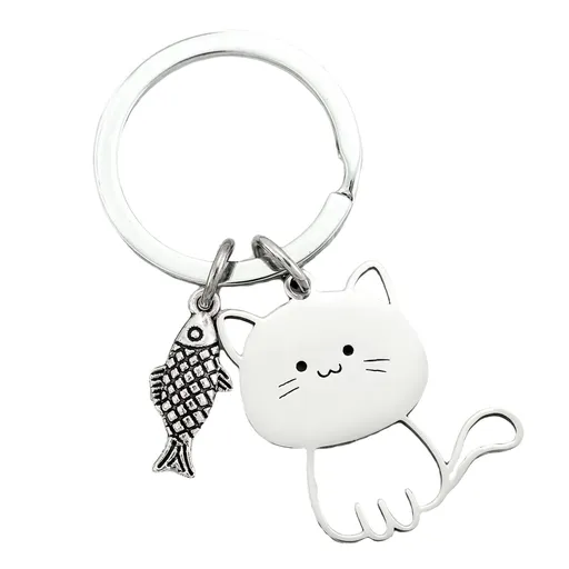Cute Puppy cat Keychain, Kawaii keychains, Car Key Ring Holder,Christmas fathers mothers day gifts for Men Women