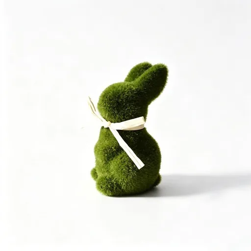 2PS Moss Bunny Decor 9.5cm High