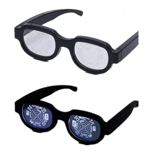 Japan Anime Manga LED Light up Glasses Eyewear Funny Toy Parody Costumes Cosplay Novelty Props Gag Gift