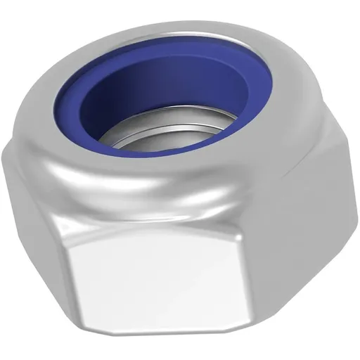 Zinc Steel Lock Nut M10 Pack 25 Hexagonal Locking Lock Nuts Ideal For Carpentry, Construction, Plumbing, Among Other