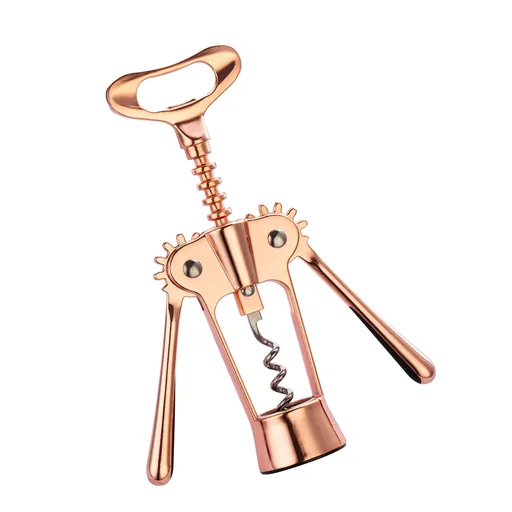 Zinc Alloy Premium Wing Corkscrew Wine Bottle Opener with Multifunctional Bottles Opener, Upgrade (Rose Gold Opener