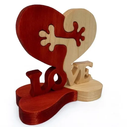 Wooden Love Hearts, Heart Stand Love, Personalized Valentines Day Gift, Valentine's Day Gifts for Couple, Wood Heart Valentine