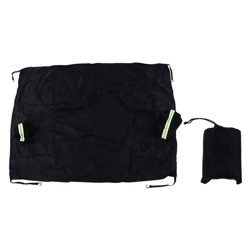 Windshield Cover Waterproof Snowproof Large Coverage Area Universal Windshield Protector with Reflective StripsBlack