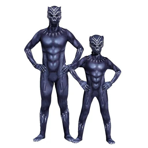 Spiderman Cosplay Costume Milk Silk One Piece Suit Black Panther 170