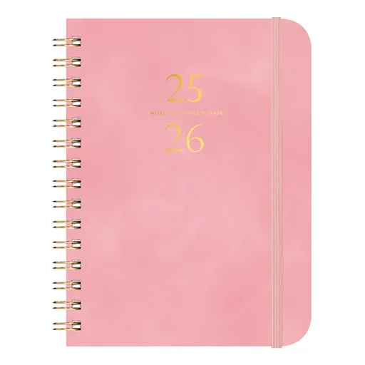 2025-2026 Planner, Academic Planner 2025-2026 from July 2025, June 2026, Weekly & Monthly Planner Spiral Bound with 12 Monthly Tabs Pink