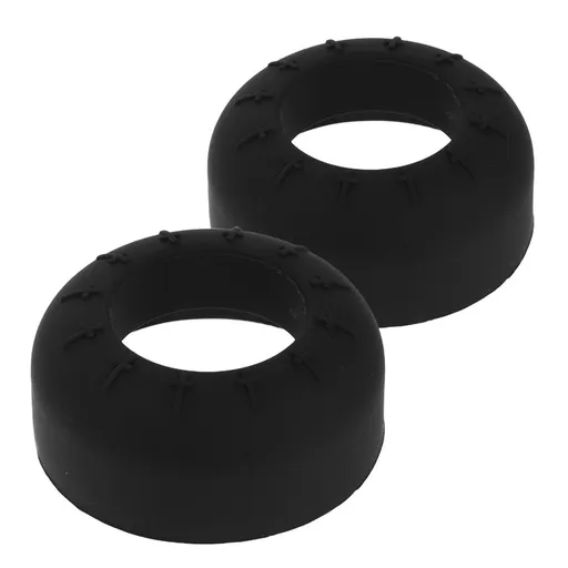 2Pcs Baseball Bat Grip Ring Black Silicone Choke Up Knob for Improved Control and Shock Absorption
