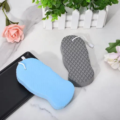 2 PCS Exfoliating Bath Sponge for Shower,Cleanses Skin of Dirt and Excess Oil, Dead Skin Remover for Body