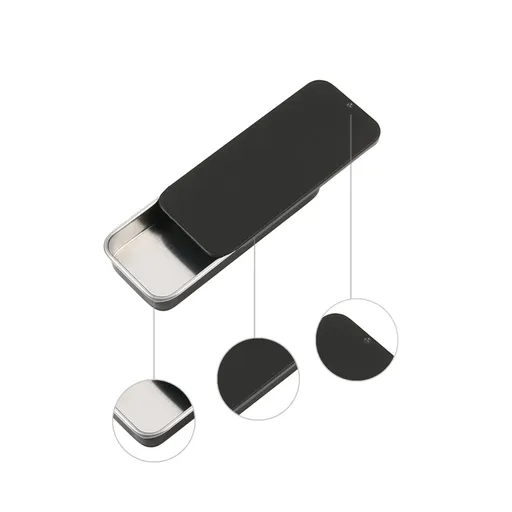 3 PCS Mini Metal Tin Box Slide Top Containers,Rectangular Boxes for Candies, Jewelry, Crafts, Pills,Empty Storage
