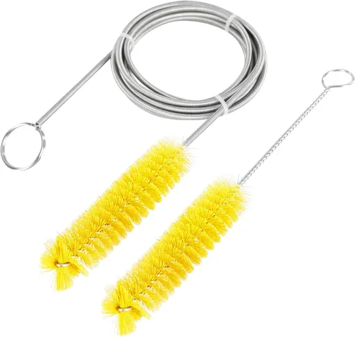 CPAP Tube Cleaning Brush-7 Feet Flexible + 7 Inches Handy Stainless Steel Wire Bristle Brush- Fits for Standard 22mm Diameter Tubing