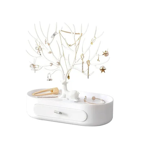 Antlers Jewelry Display Stand with Drawers, Necklace Earring Bracelet Jewelry Organizer Display Stand, Plastic Jewelry Tree Ideal